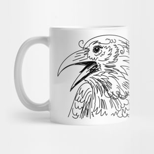 Sketchy Raven Mug